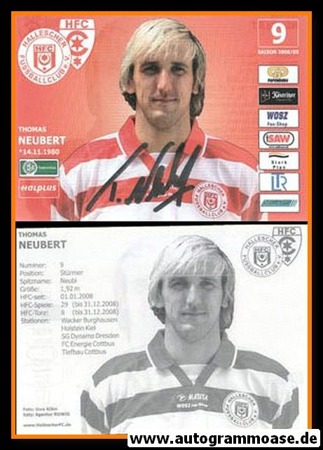 Autogramm Fussball | Hallescher FC | 2008 | Thomas NEUBERT