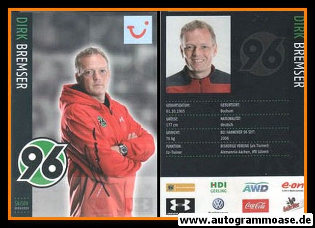 Autogramm Fussball | Hannover 96 | 2008 | Dirk BREMSER