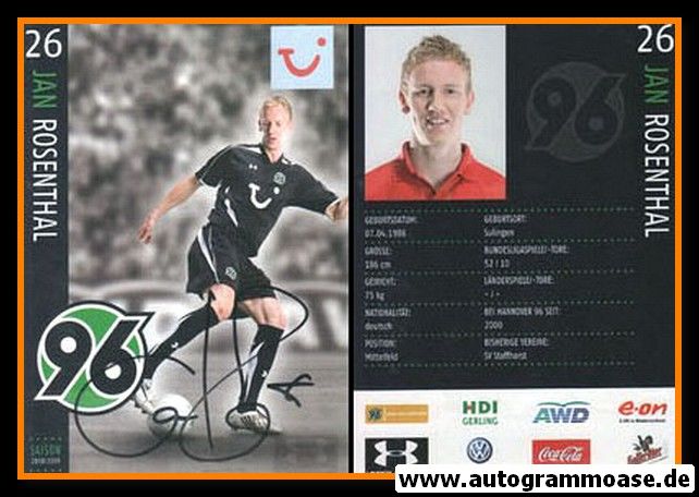 Autogramm Fussball | Hannover 96 | 2008 | Jan ROSENTHAL