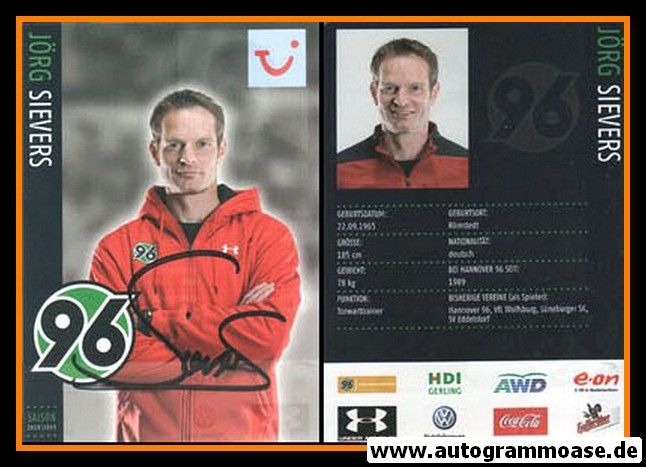 Autogramm Fussball | Hannover 96 | 2008 | Jörg SIEVERS