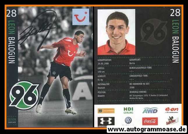 Autogramm Fussball | Hannover 96 | 2008 | Leon BALOGUN