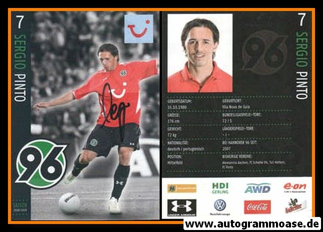 Autogramm Fussball | Hannover 96 | 2008 | Sergio PINTO