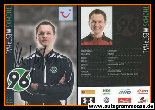 Autogramm Fussball | Hannover 96 | 2008 | Thomas WESTPHAL