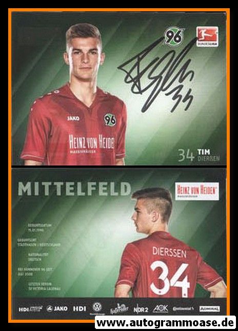 Autogramm Fussball | Hannover 96 | 2014 | Tim DIERSSEN