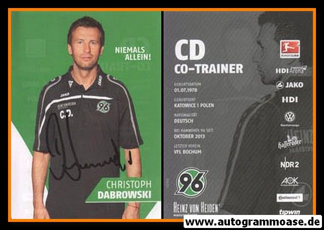 Autogramm Fussball | Hannover 96 | 2015 | Christoph DABROWSKI