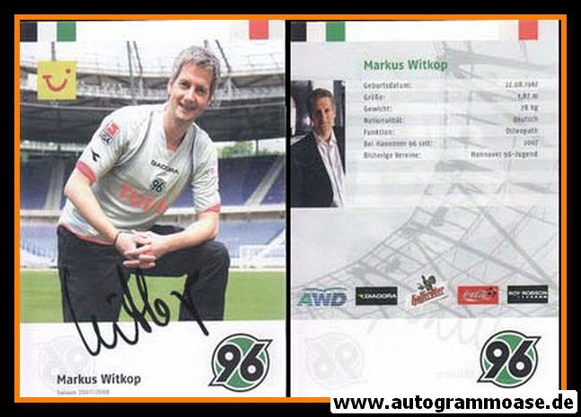 Autogramm Fussball | Hannover 96 | 2007 | Markus WITKOP