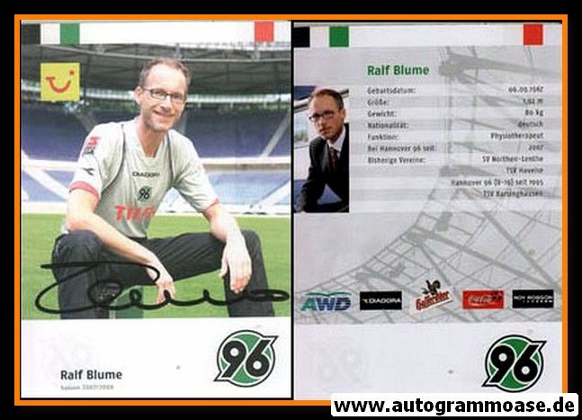 Autogramm Fussball | Hannover 96 | 2007 | Ralf BLUME
