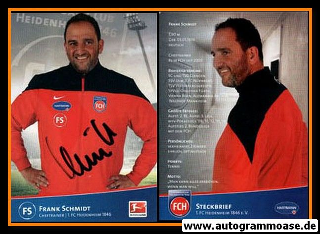 Autogramm Fussball | 1. FC Heidenheim 1846 | 2014 | Frank SCHMIDT