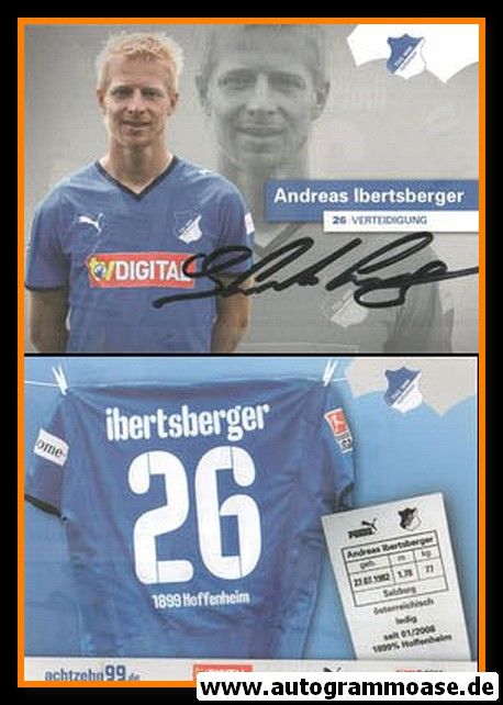 Autogramm Fussball | TSG 1899 Hoffenheim | 2008 | Andreas IBERTSBERGER
