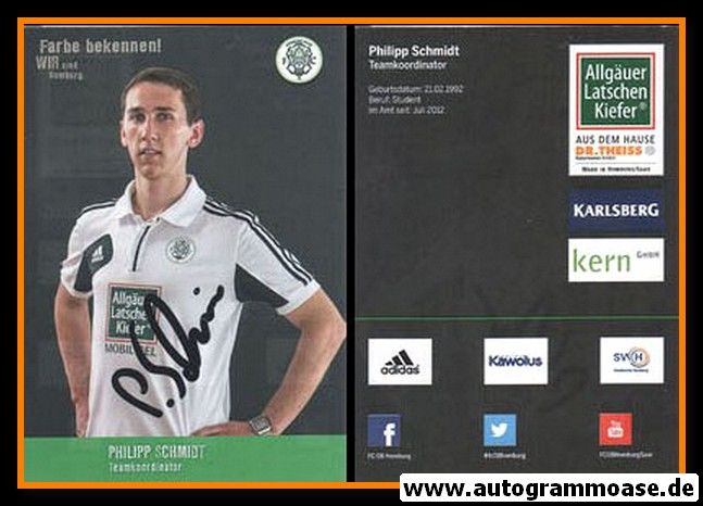 Autogramm Fussball | FC Homburg | 2013 | Philipp SCHMIDT