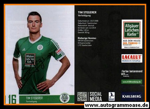Autogramm Fussball | FC Homburg | 2014 | Tim STEGERER