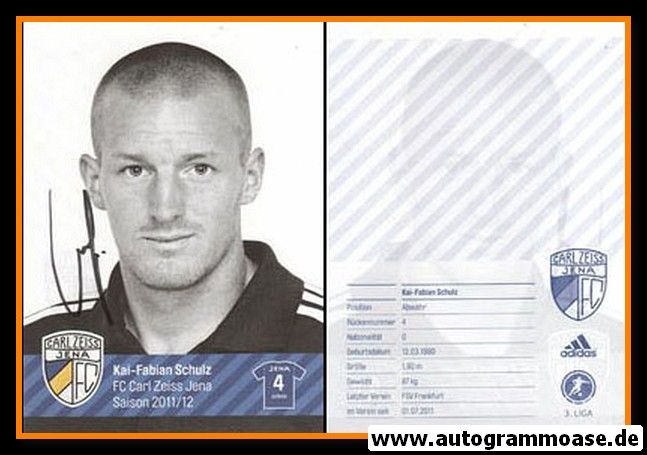 Autogramm Fussball | FC Carl Zeiss Jena | 2011 | Kai-Fabian SCHULZ