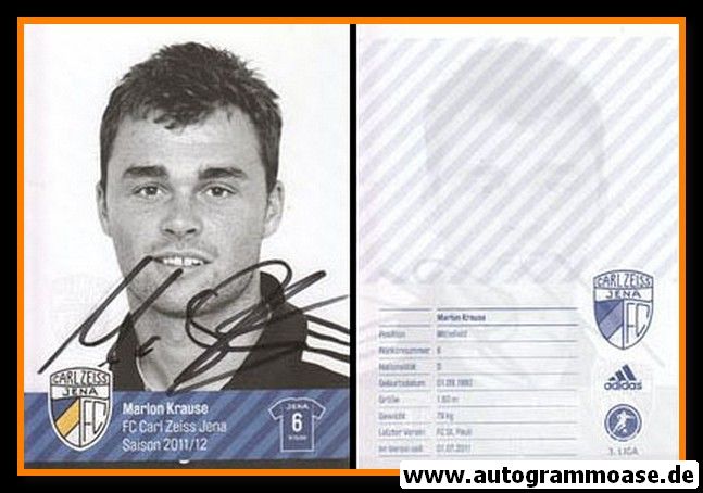 Autogramm Fussball | FC Carl Zeiss Jena | 2011 | Marlon KRAUSE