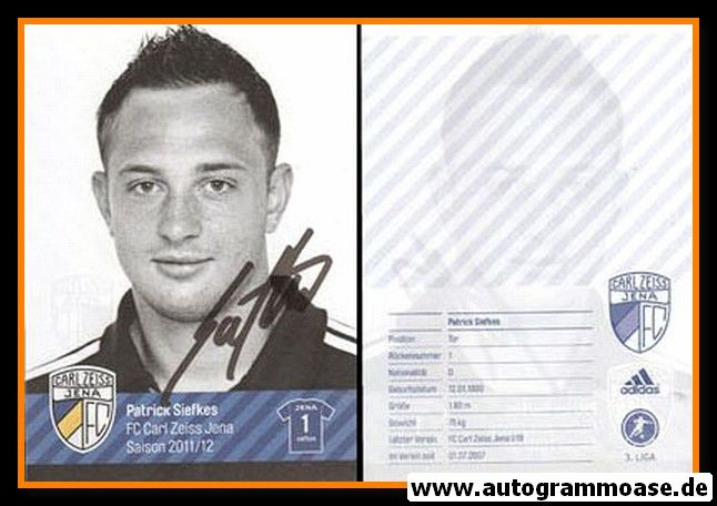 Autogramm Fussball | FC Carl Zeiss Jena | 2011 | Patrick SIEFKES