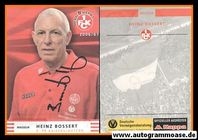Autogramm Fussball | 1. FC Kaiserslautern | 2006 | Heinz BOSSERT
