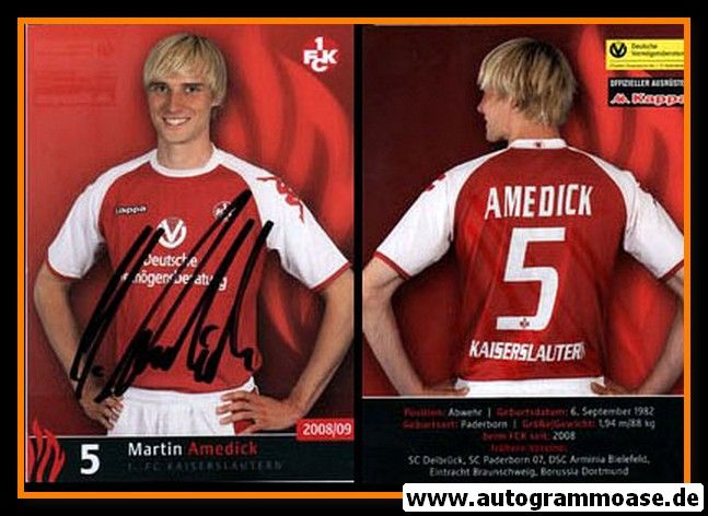 Autogramm Fussball | 1. FC Kaiserslautern | 2008 | Martin AMEDICK