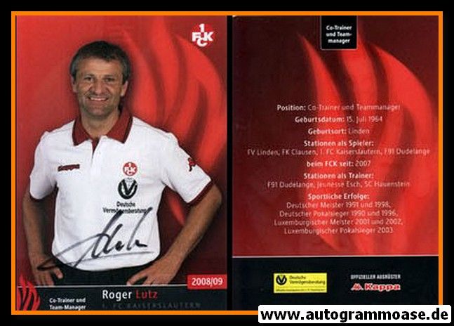 Autogramm Fussball | 1. FC Kaiserslautern | 2008 | Roger LUTZ