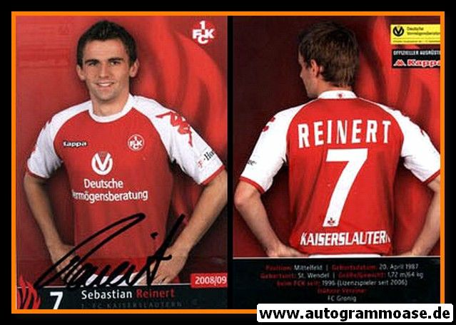 Autogramm Fussball | 1. FC Kaiserslautern | 2008 | Sebastian REINERT
