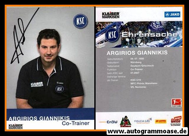 Autogramm Fussball | Karlsruher SC | 2015 | Argirios GIANNIKIS