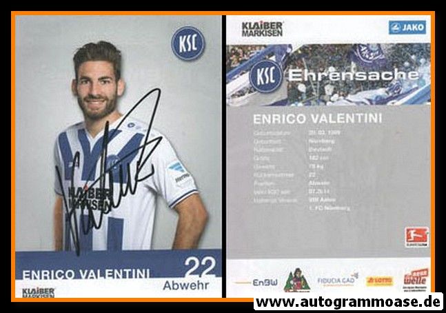 Autogramm Fussball | Karlsruher SC | 2015 | Enrico VALENTINI