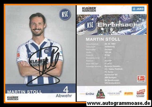 Autogramm Fussball | Karlsruher SC | 2015 | Martin STOLL