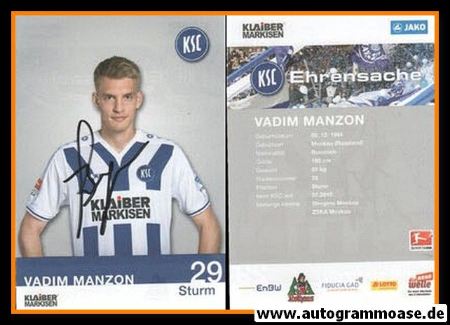 Autogramm Fussball | Karlsruher SC | 2015 | Vadim MANZON