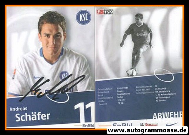 Autogramm Fussball | Karlsruher SC | 2009 | Andreas SCHÄFER