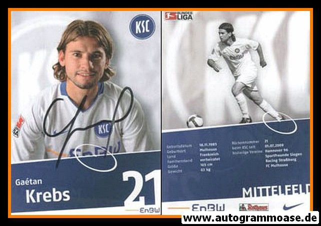 Autogramm Fussball | Karlsruher SC | 2009 | Gaetan KREBS