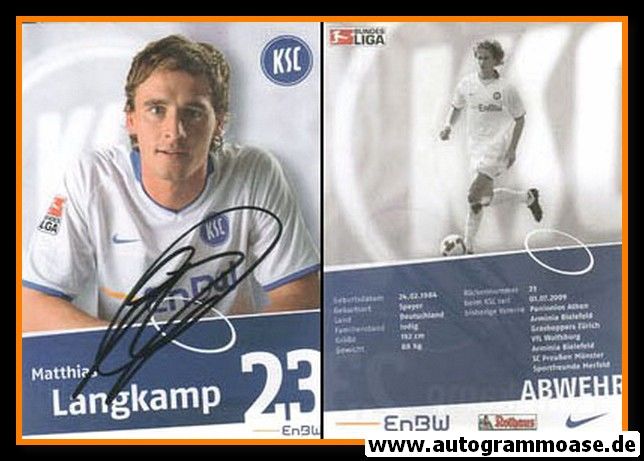 Autogramm Fussball | Karlsruher SC | 2009 | Matthias LANGKAMP