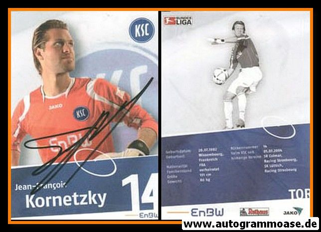 Autogramm Fussball | Karlsruher SC | 2008 | Jean-Francois KORNETZKY