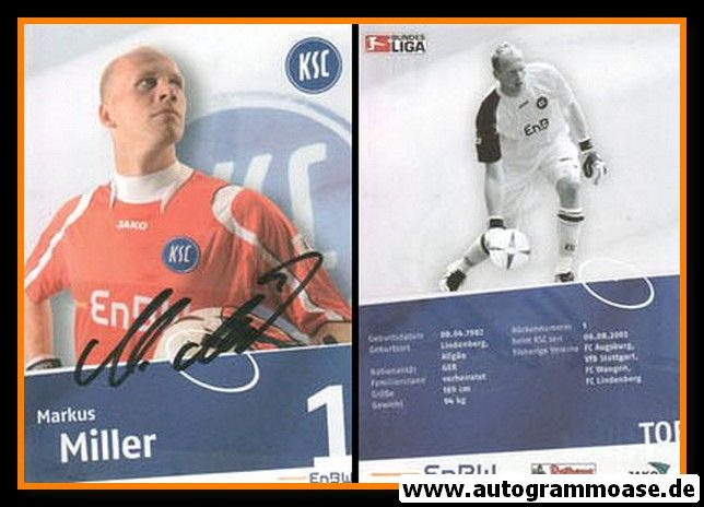 Autogramm Fussball | Karlsruher SC | 2008 | Markus MILLER