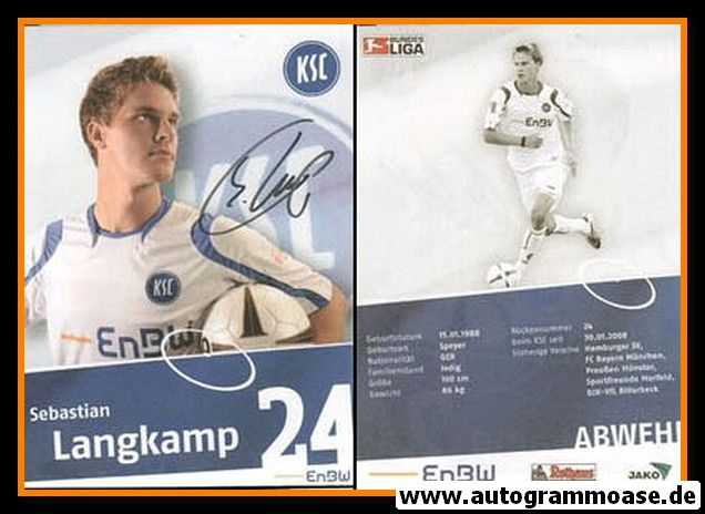 Autogramm Fussball | Karlsruher SC | 2008 | Sebastian LANGKAMP