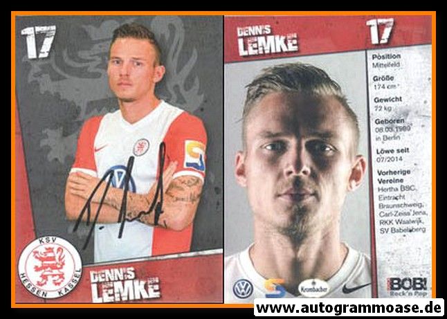 Autogramm Fussball | KSV Hessen Kassel | 2014 | Dennis LEMKE