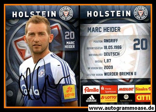 Autogramm Fussball | Holstein Kiel | 2014 | Marc HEIDER