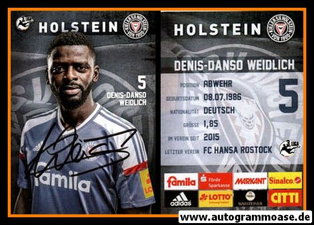 Autogramm Fussball | Holstein Kiel | 2015 | Denis-Danso WEIDLICH