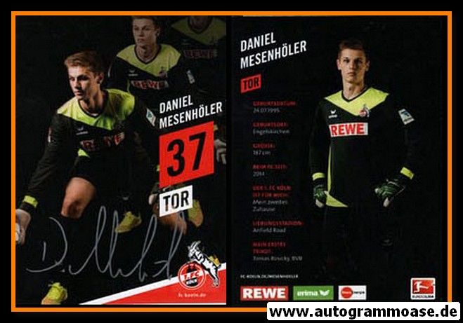 Autogramm Fussball | 1. FC Köln | 2014 | Daniel MESENHÖLER
