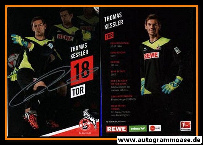Autogramm Fussball | 1. FC Köln | 2014 | Thomas KESSLER