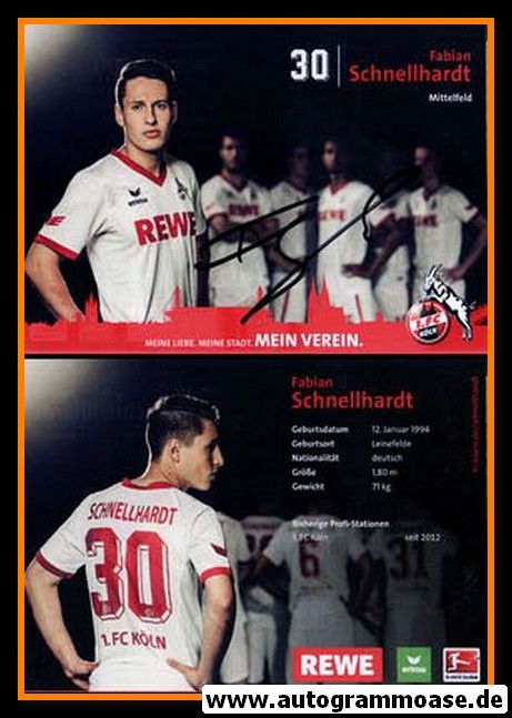 Autogramm Fussball | 1. FC Köln | 2013 | Fabian SCHNELLHARDT