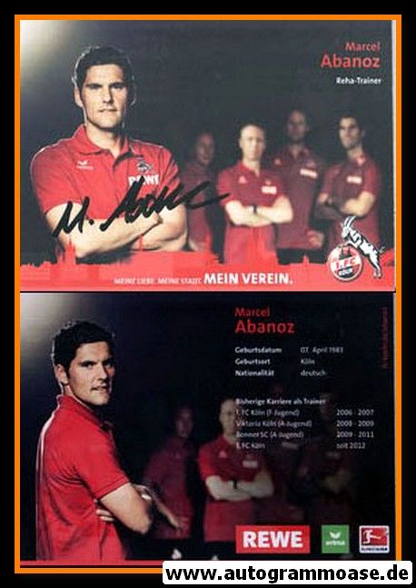 Autogramm Fussball | 1. FC Köln | 2013 | Marcel ABANOZ