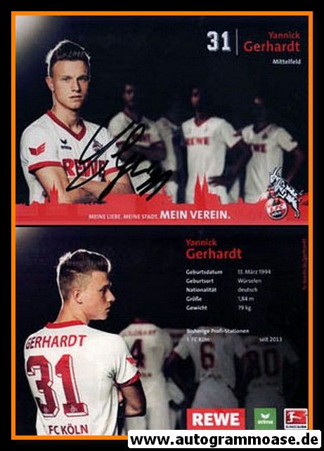 Autogramm Fussball | 1. FC Köln | 2013 | Yannick GERHARDT