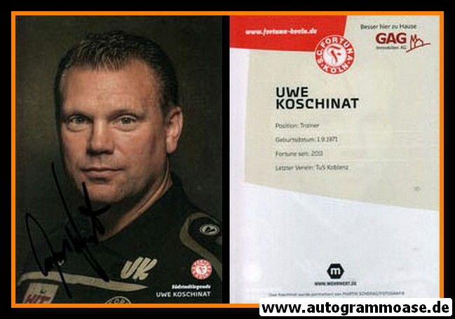 Autogramm Fussball | Fortuna Köln | 2014 | Uwe KOSCHINAT