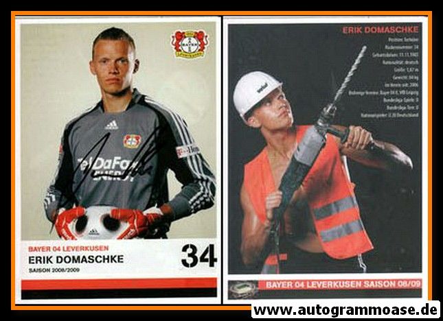 Autogramm Fussball | Bayer Leverkusen | 2008 | Erik DOMASCHKE
