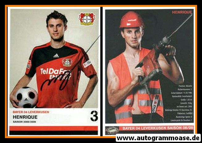 Autogramm Fussball | Bayer Leverkusen | 2008 | HENRIQUE