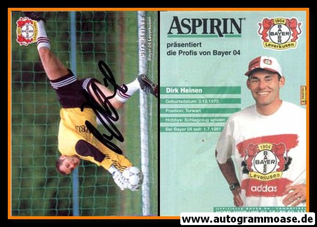 Autogramm Fussball | Bayer Leverkusen | 1997 | Dirk HEINEN