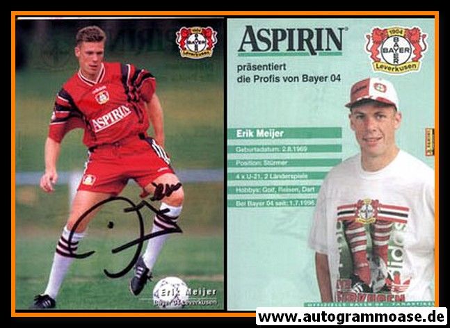 Autogramm Fussball | Bayer Leverkusen | 1997 | Erik MEIJER