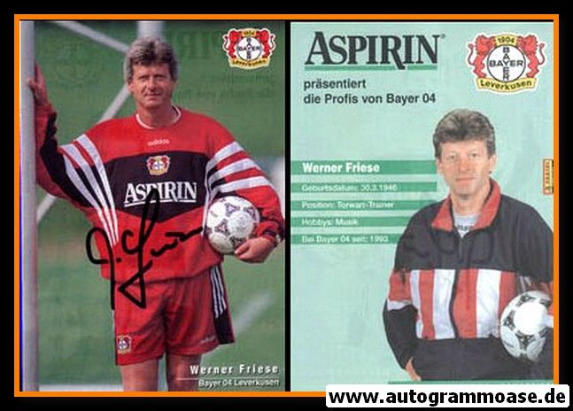 Autogramm Fussball | Bayer Leverkusen | 1997 | Werner FRIESE