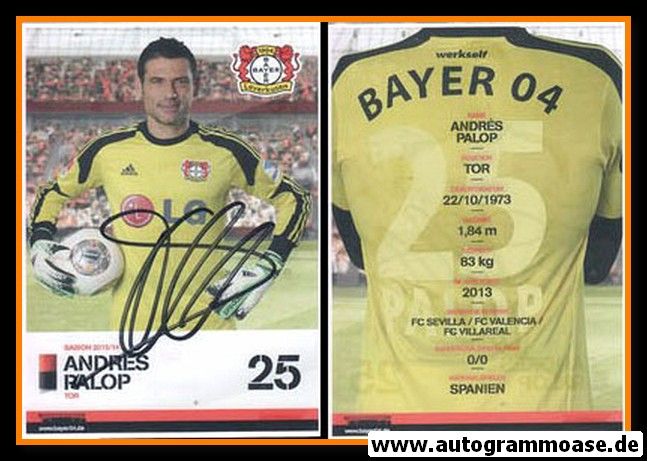Autogramm Fussball | Bayer Leverkusen | 2013 | Andres PALOP