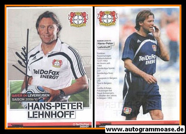 Autogramm Fussball | Bayer Leverkusen | 2009 | Hans-Peter LEHNHOFF