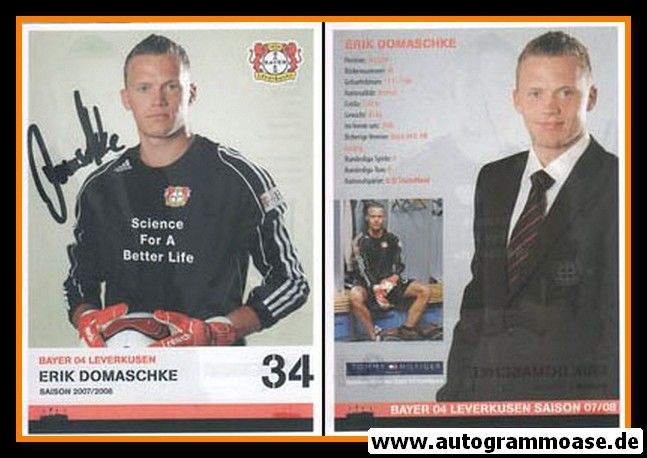 Autogramm Fussball | Bayer Leverkusen | 2007 | Erik DOMASCHKE
