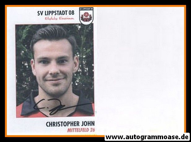 Autogramm Fussball | SV Lippstadt 08 | 2014 | Christopher JOHN